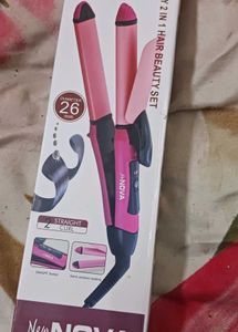 Hair Curler And Straightener 2 in one