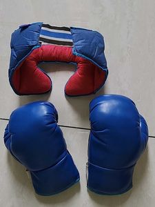Punching Gloves N Head Belt.