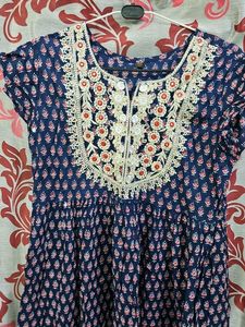 Elegant Blue Printed Kurta shara sat with dupatta