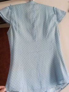 Cute Blue Polka Dot Blouse