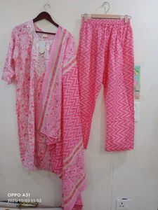 new chacha bhatija Pink Kurta Set & Dupatta