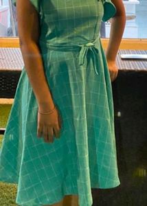 Green Checkered Dress