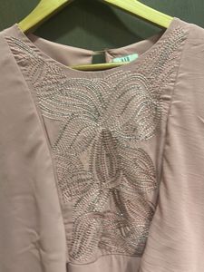 Dusty Rose Kaftan-Style Dress