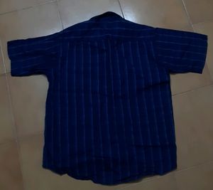 Half Sleeve Dark Blue Casual Shirt