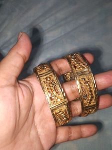 Golden Imitation Bangle Set (1pair)