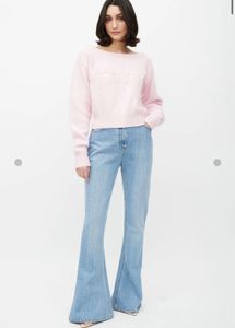 Balmain Pink Wool Knit Sweater