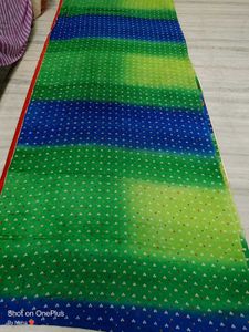 🇳🇿💫💗 Bandhej Print Elegant Blue &amp; Green Saree
