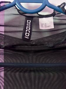 H&amp;M Black Mesh Top