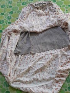 White Orange Floral Skirt