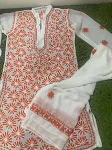 Chickankari Top With Dupatta 📌sale 199