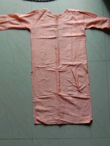 Peach Embroidered Kurta