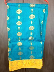 Saree Blue &amp; Gold