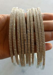 Hair Band Silver With Stones (Pack Of 7)