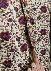 Rad+Blue Floral Design Sherwani