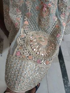 Elegant Blue Embroidered Lehenga Choli