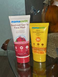 Mama Earth Facewash And Sunscreen Combo Sealed