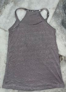 Gray Sleeveless Top