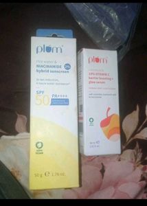 Plum Sunscreen &amp; Vitamin C Serum new seal pack com