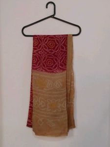 Red &amp; Beige Indian Scarf