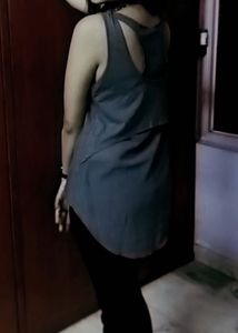 Gray Sleeveless Top