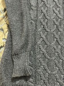 Gray Cable Knit Sweater
