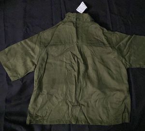 Zara Olive Green Pocket Shirt
