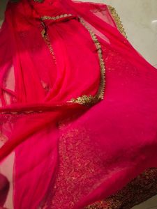 Enchanting Rose Gold Embroidered Gown