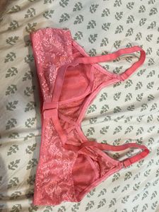 Pink Lace Bra