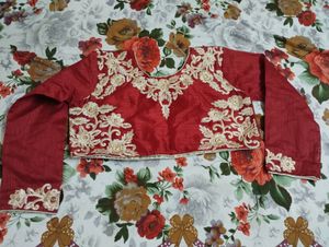 Pakistani Embroidered Red Lahenga Top