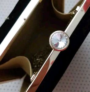 Elegant Black Embellished Clutch