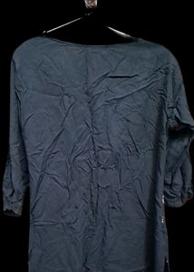 Black Casual Indowestern Top