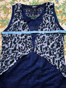 Lace &amp; Animal Print Top