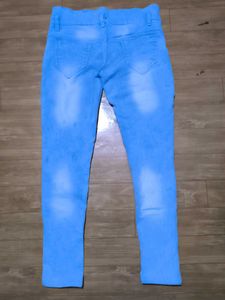 Light Blue Braided Accent Jeans