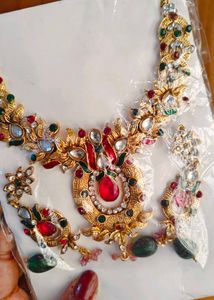 Brand New Artificial Stone Studded Jewellery Set.