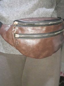 Brown Leather Waist Bag