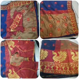 Sadi With Blouse, Saree Combo