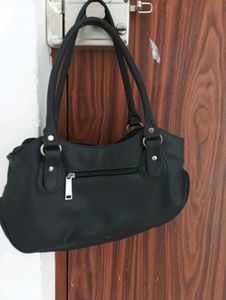 Black Studded Satchel Bag