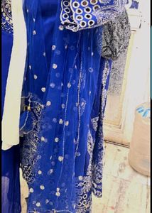 Elegant Blue Embroidered Kurta Set