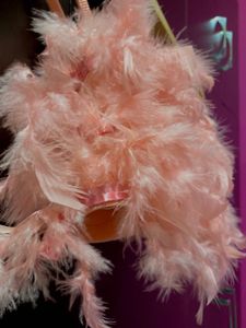Pink Feather Crop Top