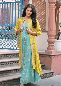 Mustard Embroidered Shrug