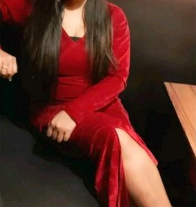 Wine Red Bodycon Gown