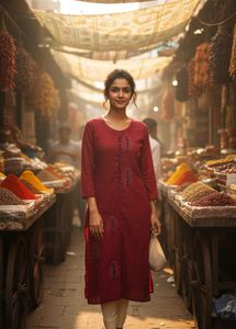 Elegant Maroon Kurta