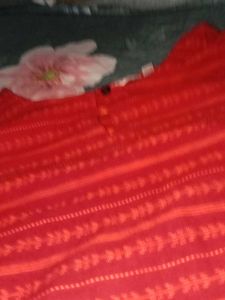 Red Knit Tunic Top