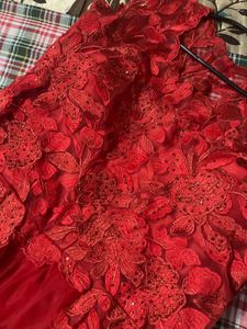 Red Clour Gown New 1 Time Use Only