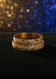 Elegant Gold-Tone Bangle Set