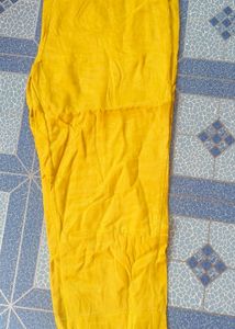 Yellow Colour Kurti With Palazzo And Dupatta