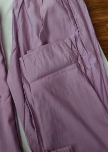 Lilac Embroidered Kurta Pant Set