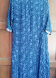 Blue Floral Print Kurti
