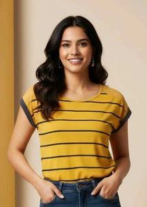 Yellow Striped Top