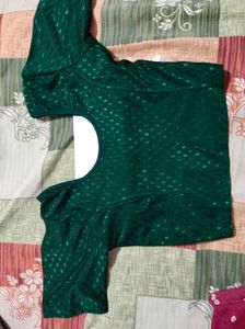 Green Saree Blouse